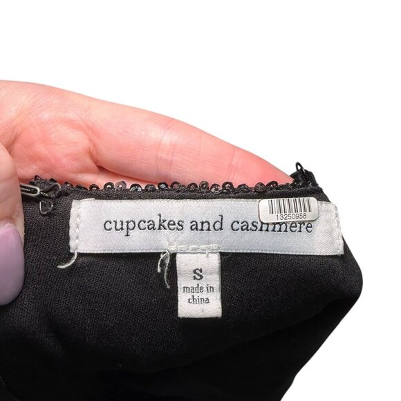 Cupcakes and Cashmere Black Sequin Joelle Midi Dress Size Small - Picture 6 of 7